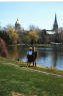 Yohanna y E.D. en Notre Dame University, 1987.